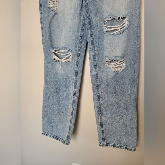 Revice Denim Jeans Straight Leg Distressed Thrashed Ripped Medium Wash Size 27 - Picture 4 of 13